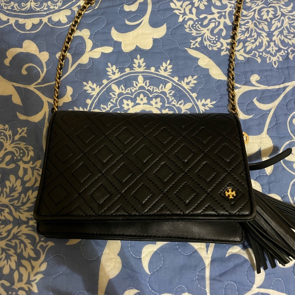 Tory Burch Black Fleming Cross Body Bag